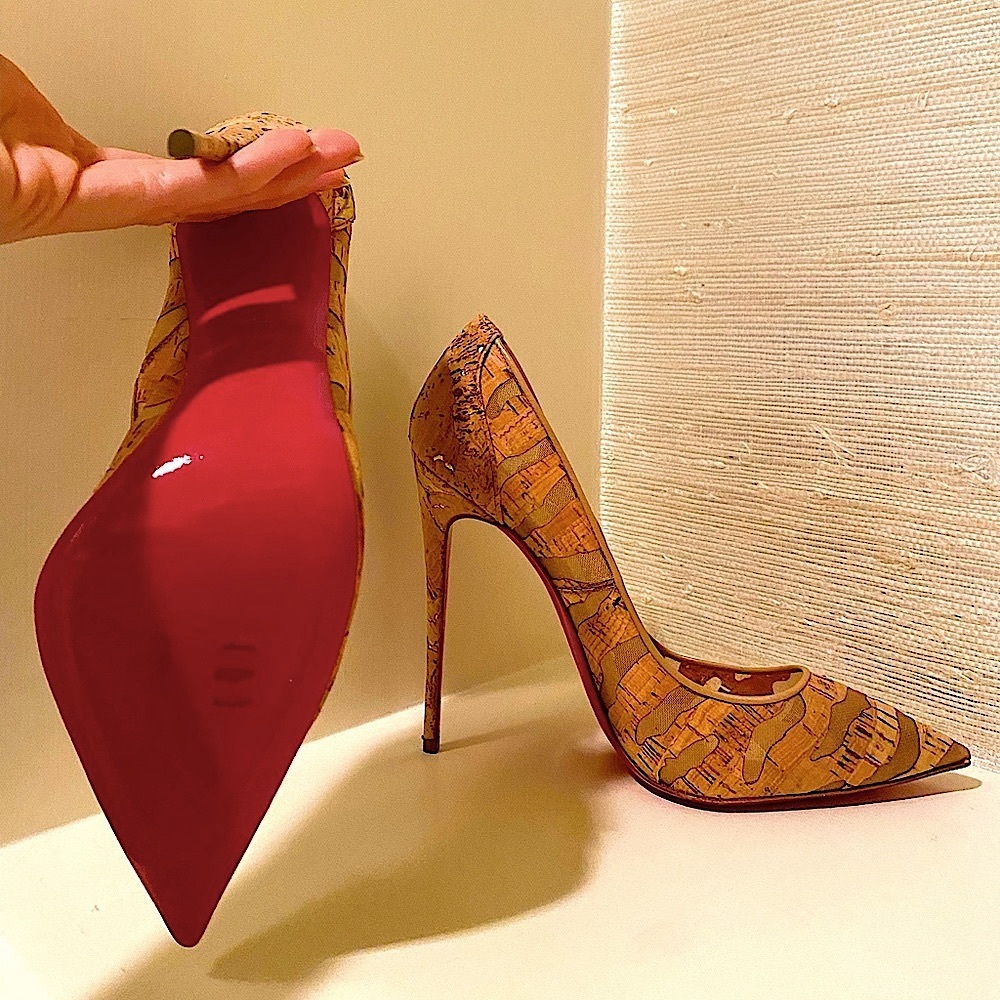 LOUBOUTIN Cork Pigalle Follies 100 Pump Brand new